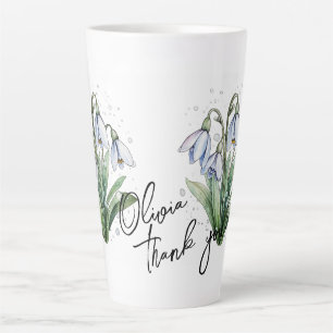 Snowdrop "Danke!" Editable Slogan & Name Milchtasse
