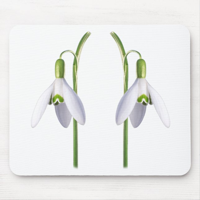 Snowdrop Fabric Muster. Mousepad (Vorne)