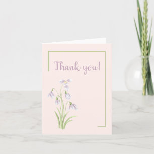 Snowdrop Floral Abschluss Danke Karte