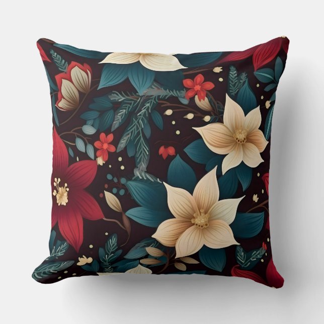 Snowdrop Starry Blooms botanisch Kissen (Vorderseite)