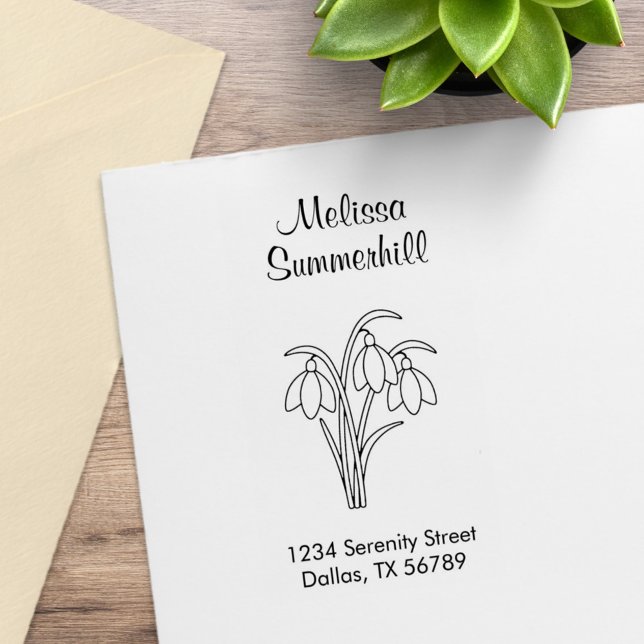 Snowdrops - Adresse für Frühlingsblumen Gummistempel (Von Creator hochgeladen)