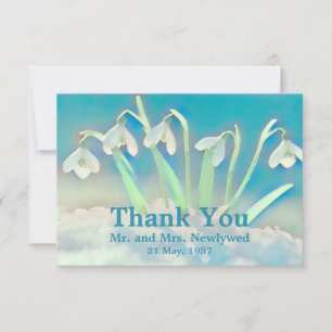 Snowdrops Blue Dankeskarte