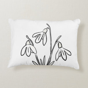 Snowdrops Blume Januar Geburtstag Dekokissen