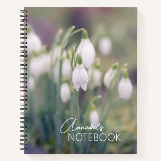 Snowdrops Custom Name  Notizbuch