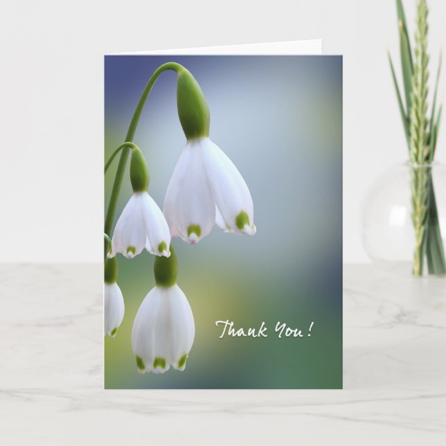 Snowdrops Danke Karte (Vorderseite)