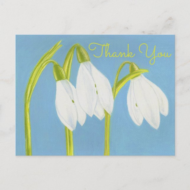 Snowdrops ~Danke-Karte Postkarte (Vorderseite)