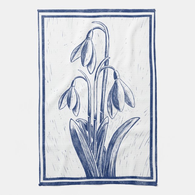 Snowdrops Geschirrtuch (Vertikal)