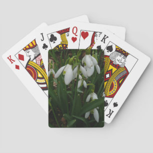 Snowdrops I (Galanthus) Weiße Frühlingsblumen Spielkarten