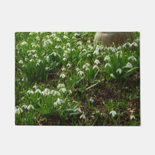 Snowdrops II (Galanthus) Frühlingsflora Fußmatte