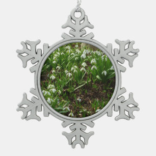 Snowdrops II (Galanthus) Frühlingsflora Schneeflocken Zinn-Ornament