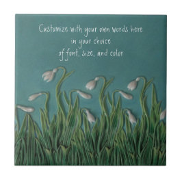 Snowdrops Majolica Imitats Relief c1875 G.Jones Re Fliese