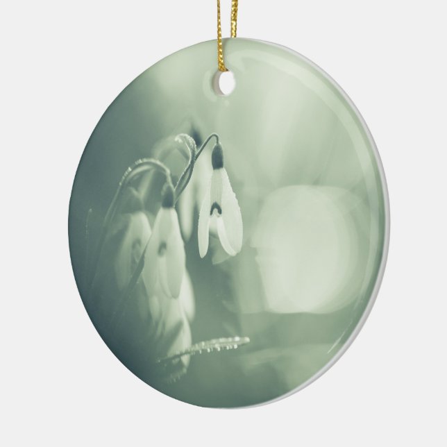 Snowdrops Nature Photo Ceramic Ornament (Links)