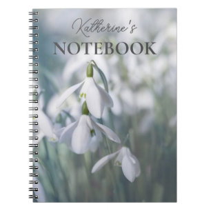 Snowdrops Personalisiertes Notebook Notizblock