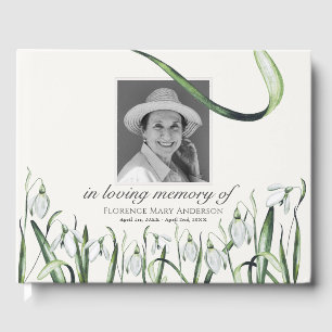 Snowdrops Photo Memorial Funeral Livre d'or