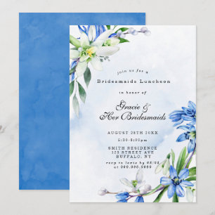 Snowdrops Scilla Bridesmaids Luncheon Invitation
