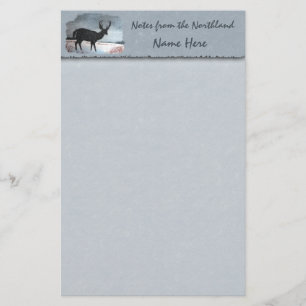 Snowdusted Rotwild-Imitat-Pergament Briefpapier