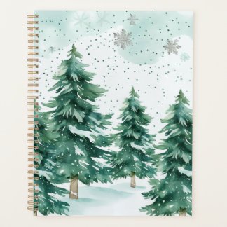 Snowfall Whispers – Winter Forest Notebook Planer