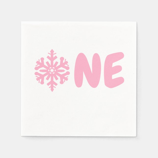 Snowflake 1. Geburtstag Serviette (Vorderseite)