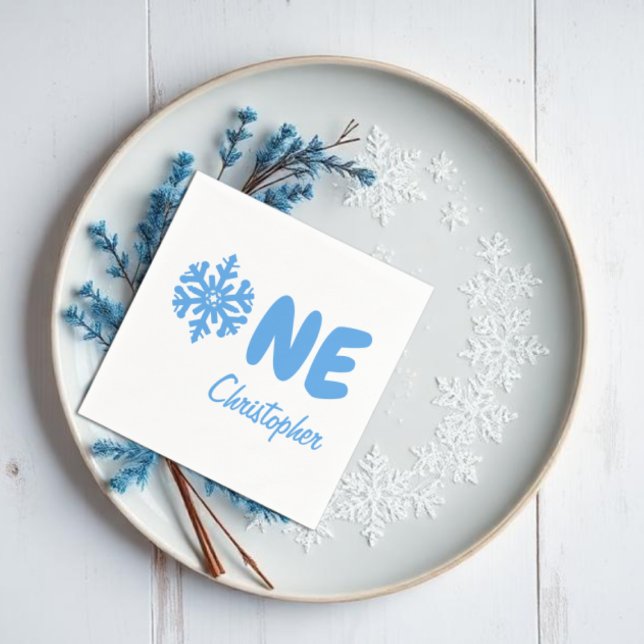 Snowflake 1. Geburtstag Serviette (Von Creator hochgeladen)