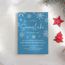 Snowflake 1. Geburtstag Winter Onederland