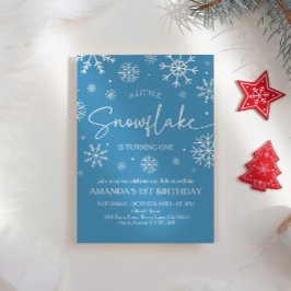 Snowflake 1. Geburtstag Winter Onederland Einladung