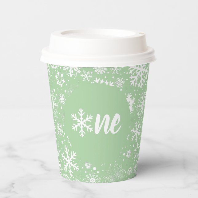 Snowflake 1 Paper Cup Pappbecher (Vorderseite)