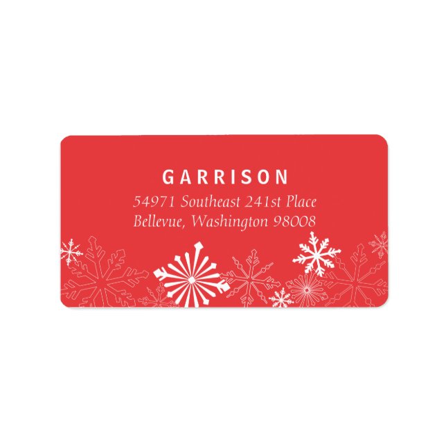 Snowflake-Adressetikett Adressaufkleber (Vorne)