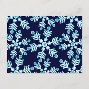 Snowflake Art Deco Muster Postkarte
