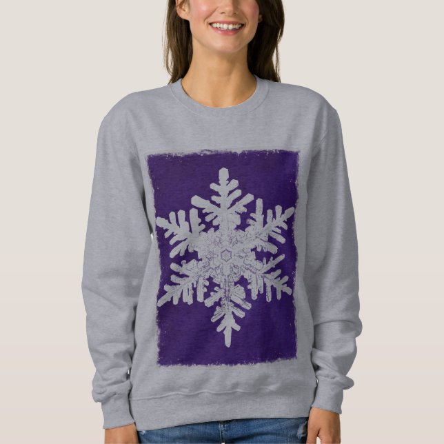 Snowflake Art Winter Holiday Sweatshirt (Vorderseite)