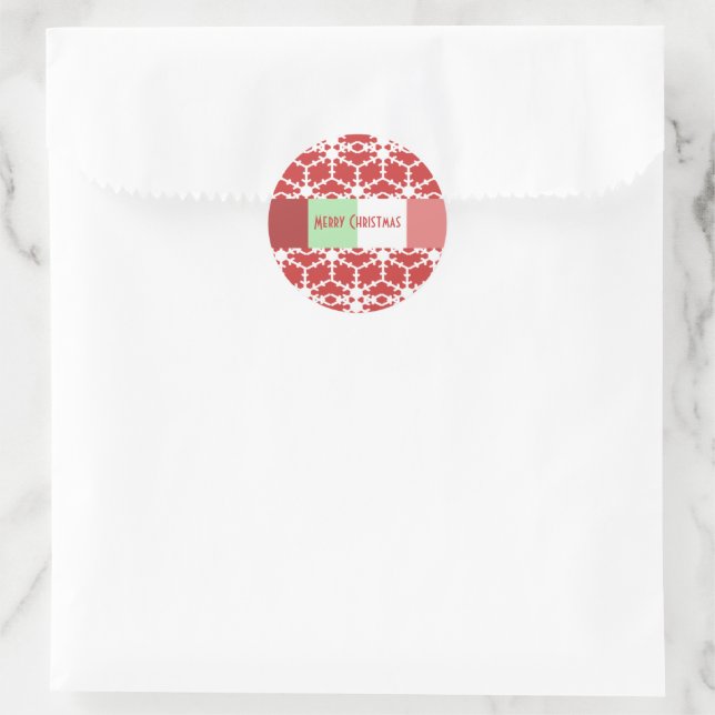 Snowflake Aufkleber rot angezeigt, aber Sie wählen (Tasche)