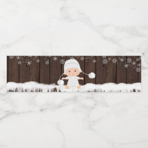 Snowflake Baby Dusche Wasserflaschen Labels