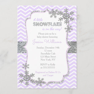 Snowflake Baby Shower Einladungen