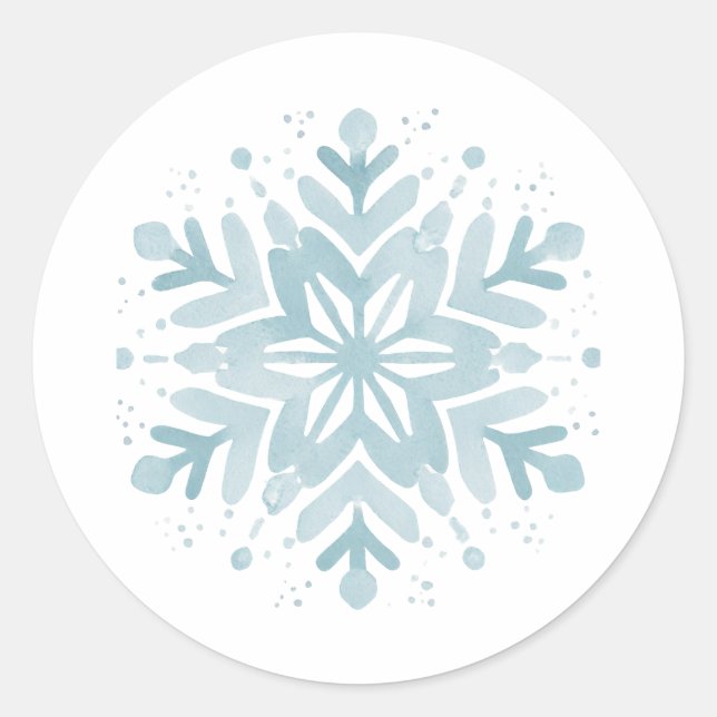 Snowflake Baby Shower Snowflake Envelope Sticker (Vorderseite)