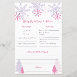 Snowflake Baby Shower Wintervorhersage Ratschläge