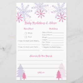 Snowflake Baby Shower Wintervorhersage Ratschläge