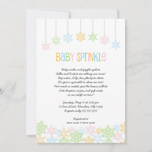 Snowflake Baby Sprinkle lädt zum Winterduschen ein Einladung