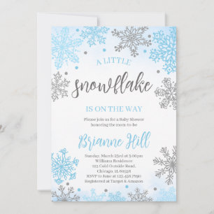 Snowflake Babydusche Einladung
