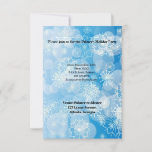 Snowflake background einladung