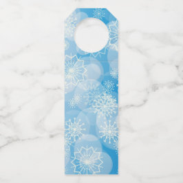 Snowflake background flaschenanhänger