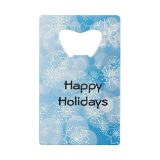 Snowflake background geldbeutel flaschenöffner