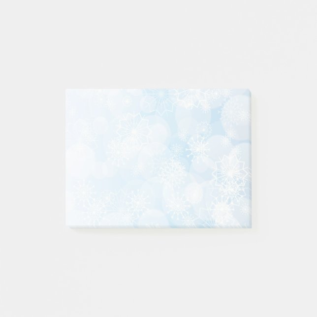 Snowflake background post-it klebezettel (Vorderseite)