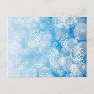 Snowflake background postkarte