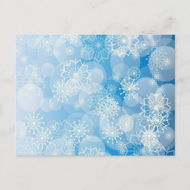 Snowflake background postkarte (Vorderseite)