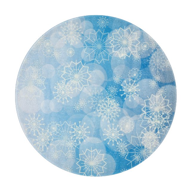 Snowflake background schneidebrett (Vorderseite)