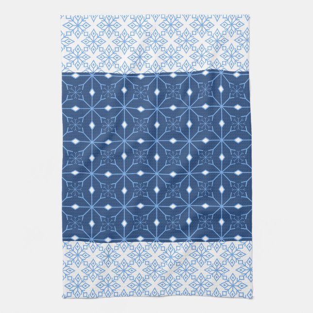 Snowflake bleu Serviette de cuisine d'hiver (Vertical)