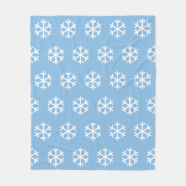 Snowflake Blue Fleece Blanket