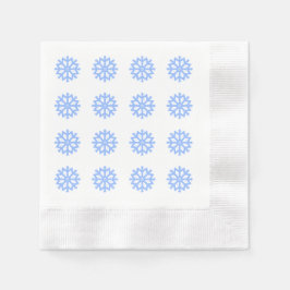 Snowflake Blue Winter Festivals Muster Serviette