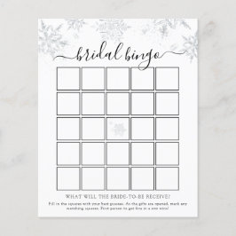 Snowflake Brautparty Bingo Game Card