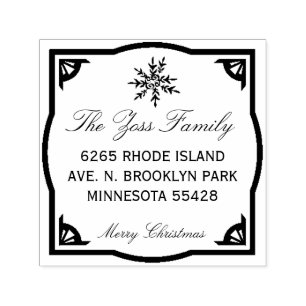 Snowflake-Briefmarke für Adresse Permastempel
