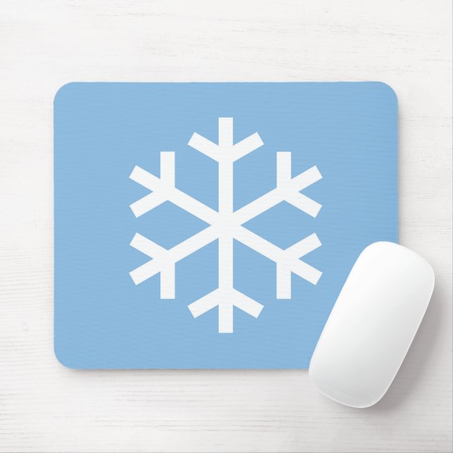 Snowflake Christmas Blue Mouse Pad Mousepad (Mit Mouse)